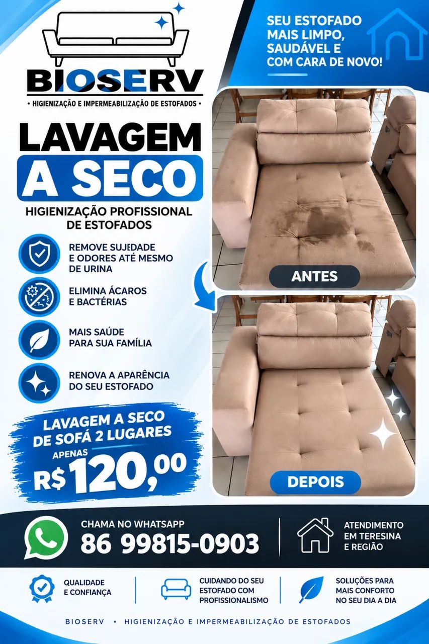 Lavagem a seco de estofados 