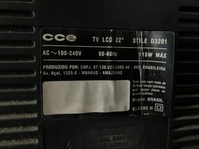 TV LCD 32" CCE Stile D3201 - Perfeito Estado (Com Base e Controle) - Foto 4
