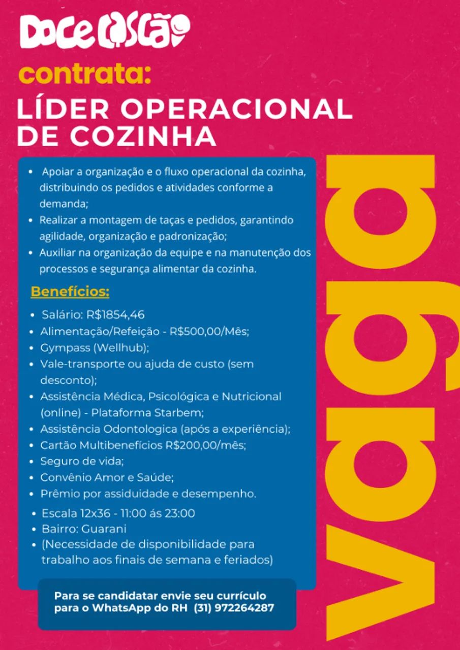 Líder operacional de cozinha