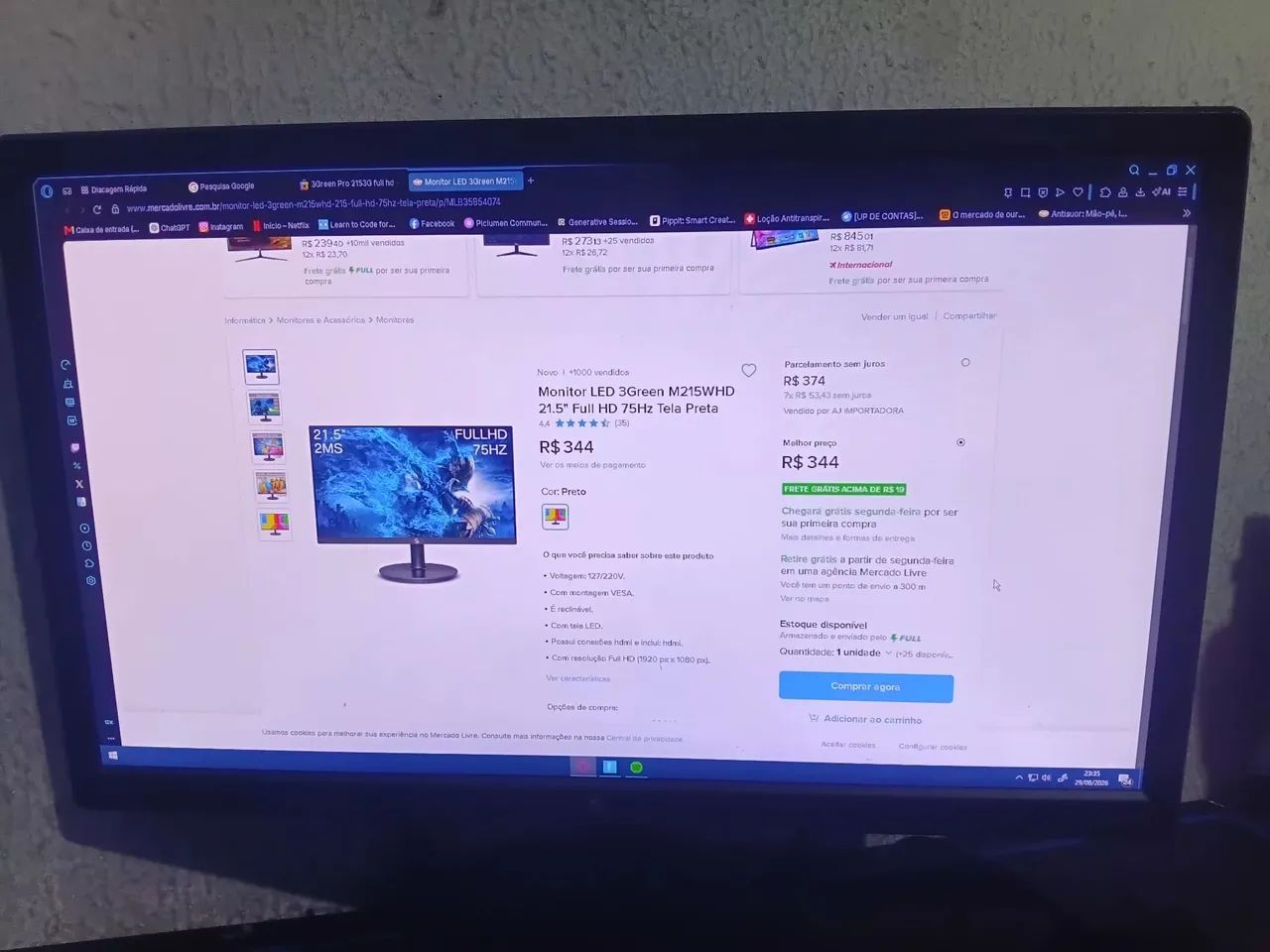 Monitor 75hz 2ms 