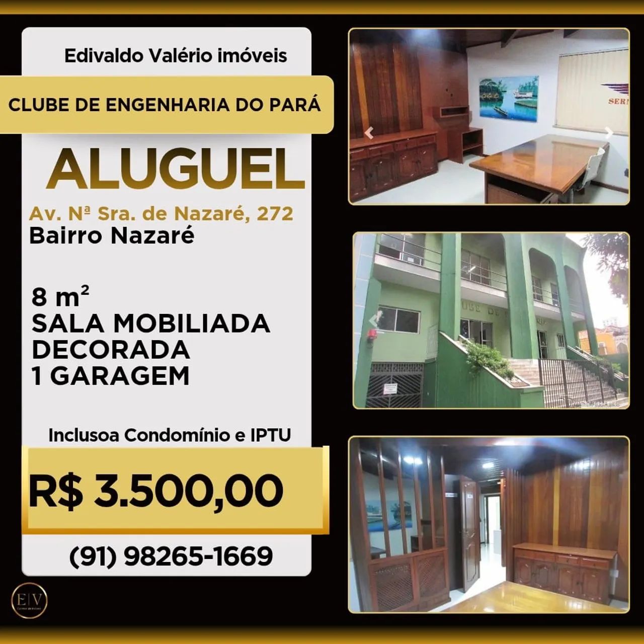 Alugo sala comercial Ed Clube de Engenharia 