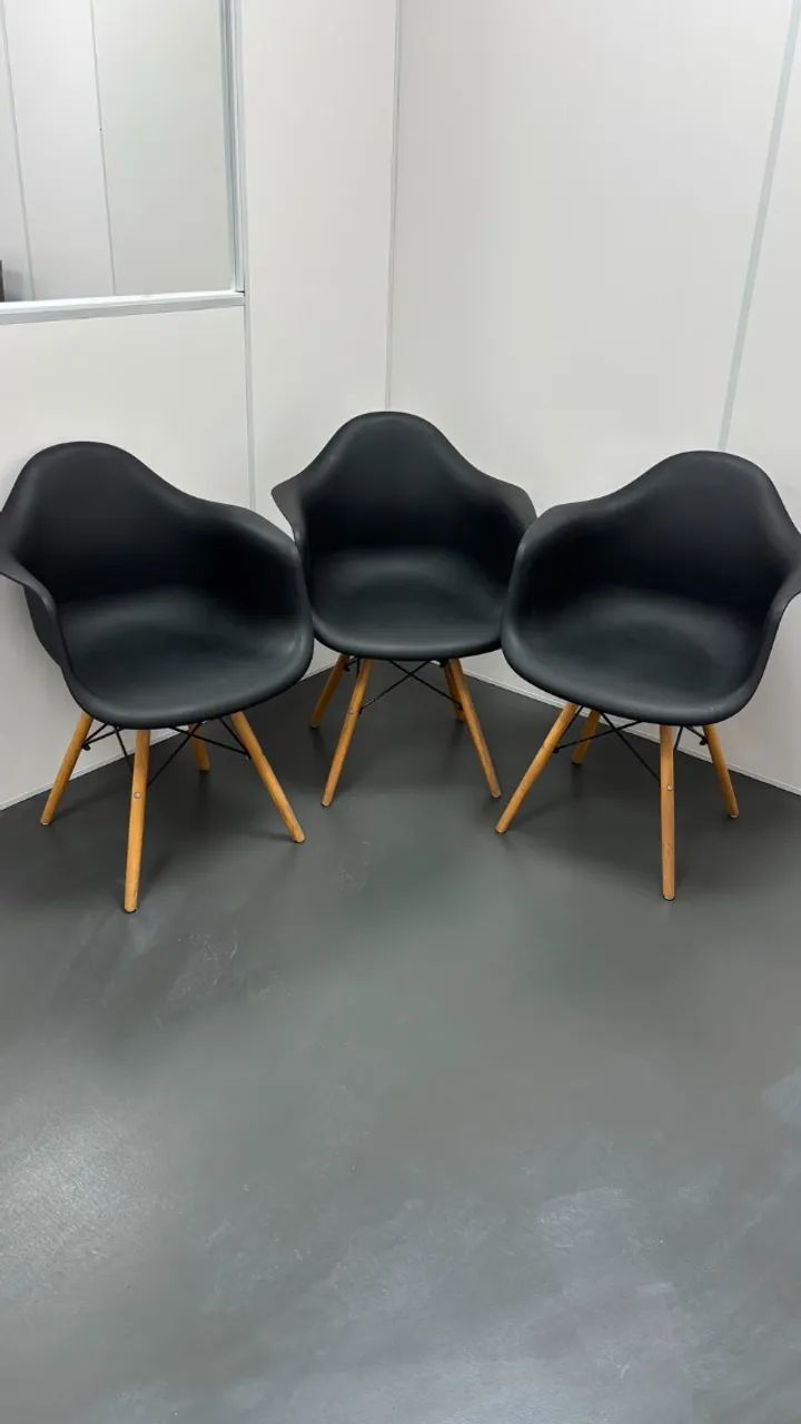 Cadeira Charles Eames Eiffel 3 unidades - Foto 3
