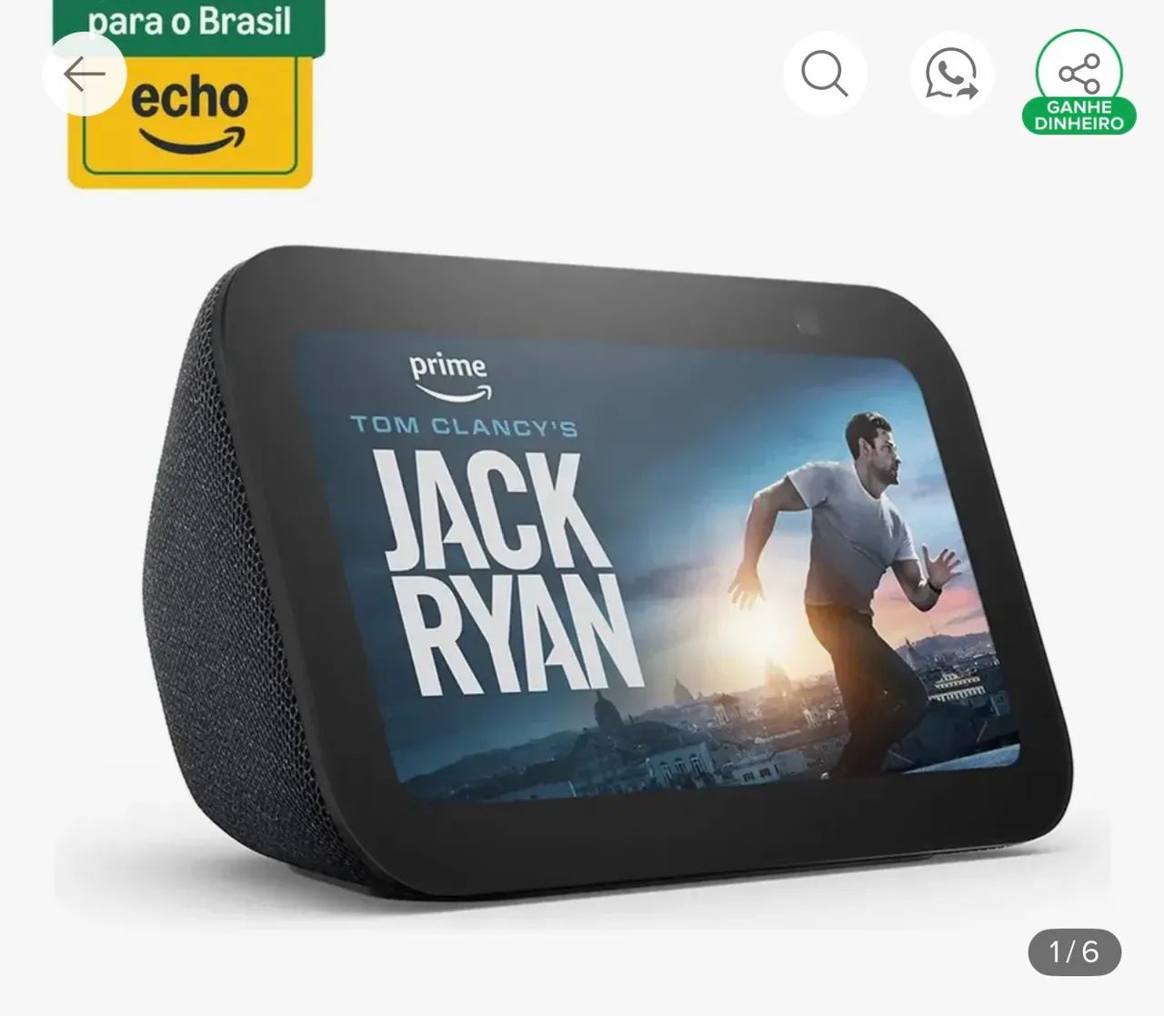 Alexa Show 5 3a Geração Cor Preto 