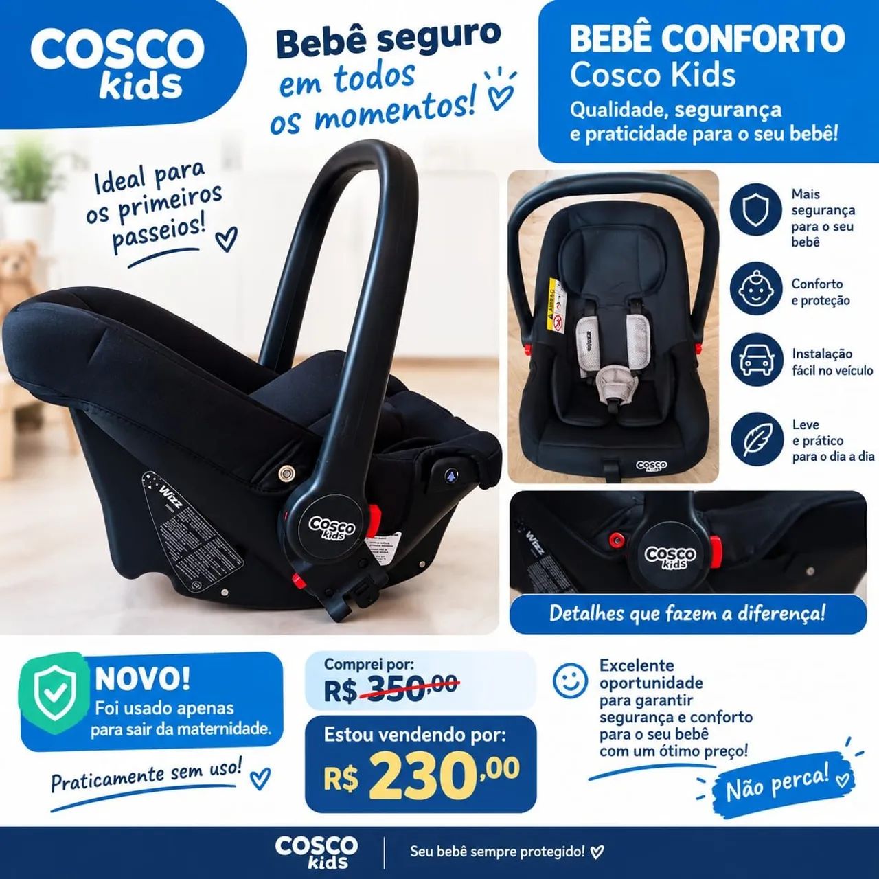 Venda de bebê conforto 