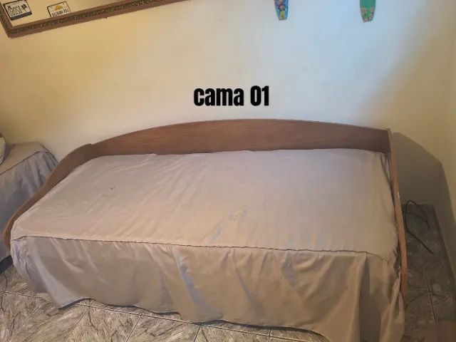 Cama solteiro com auxiliar Madeira Madeira  - Foto 4