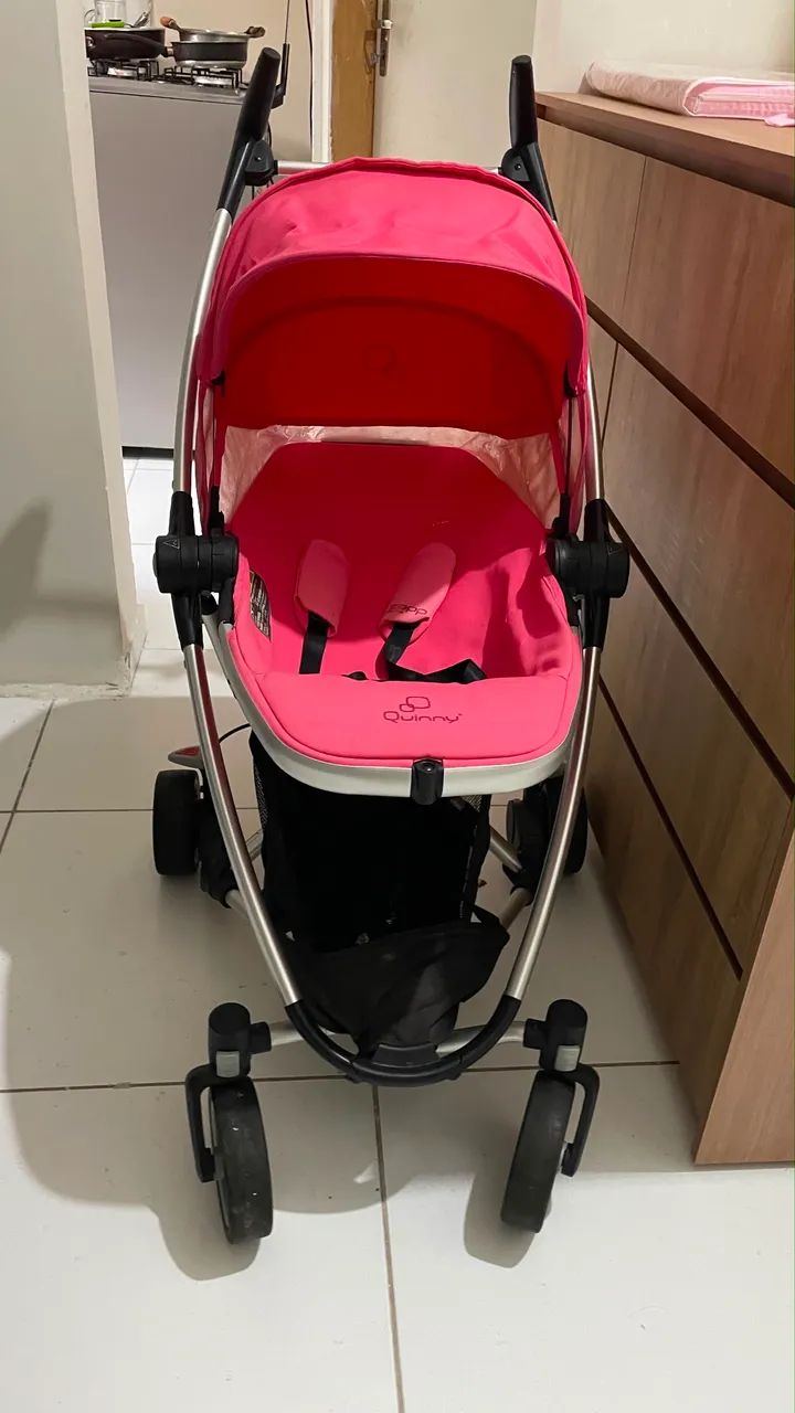 Carrinho de bebê Quinny Zapp Xtra original rosa - Foto 4