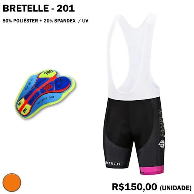 Bretelle de Ciclismo com Gel - Foto 2