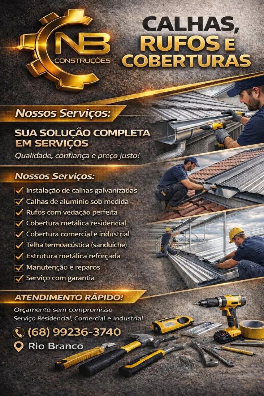 Coberturas, rufos e calhas *