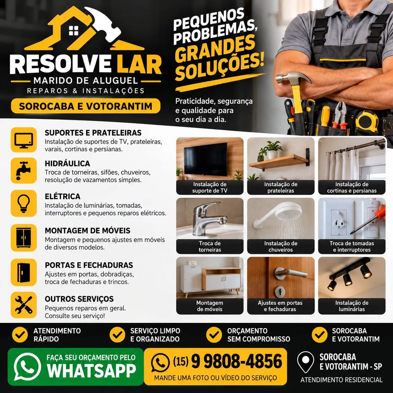 Marido de Aluguel | Pequenos Reparos e Instalações