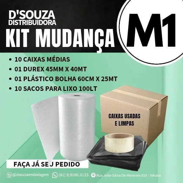 Kit Mudança M1 - Entrega Flash