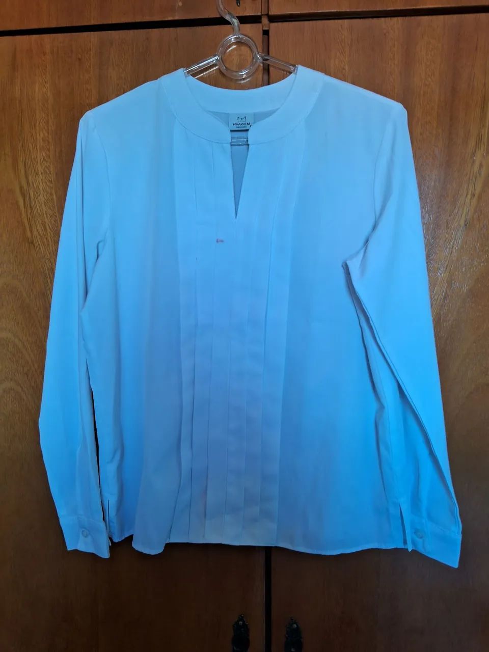 Camisa Manga Longa Plissada - Tamanho P - Foto 3