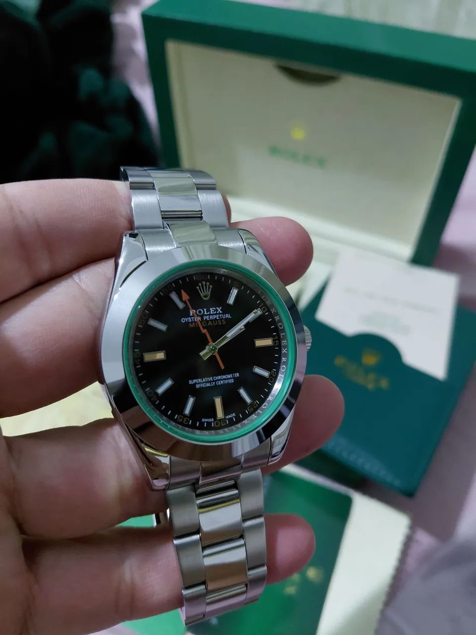 Rolex Milgauss Oyster AUTOMÁTICO + Caixa Completa  - Foto 2