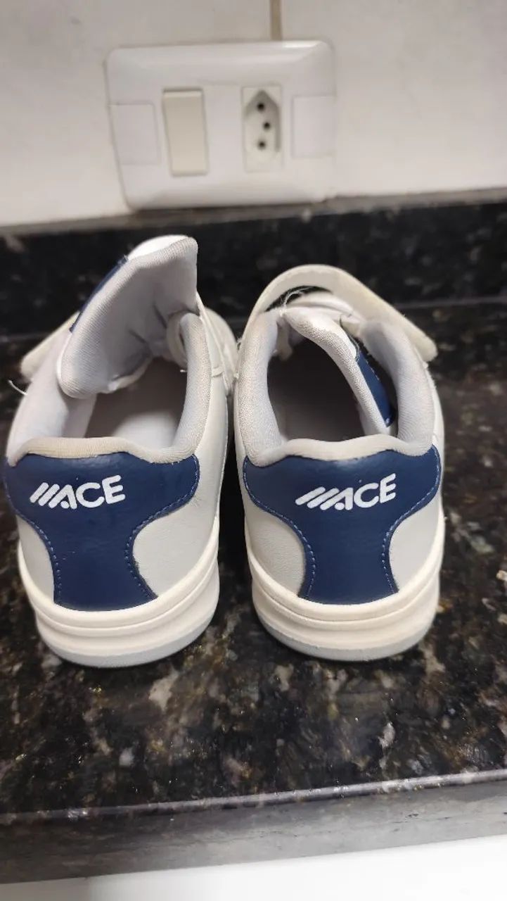 Tênis infantil Ace , branco e azul - Foto 3
