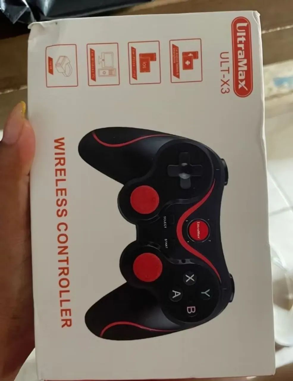 Controle joystick bluetooth universal + cabo USB + suporte para celular tablet Android  - Foto 2