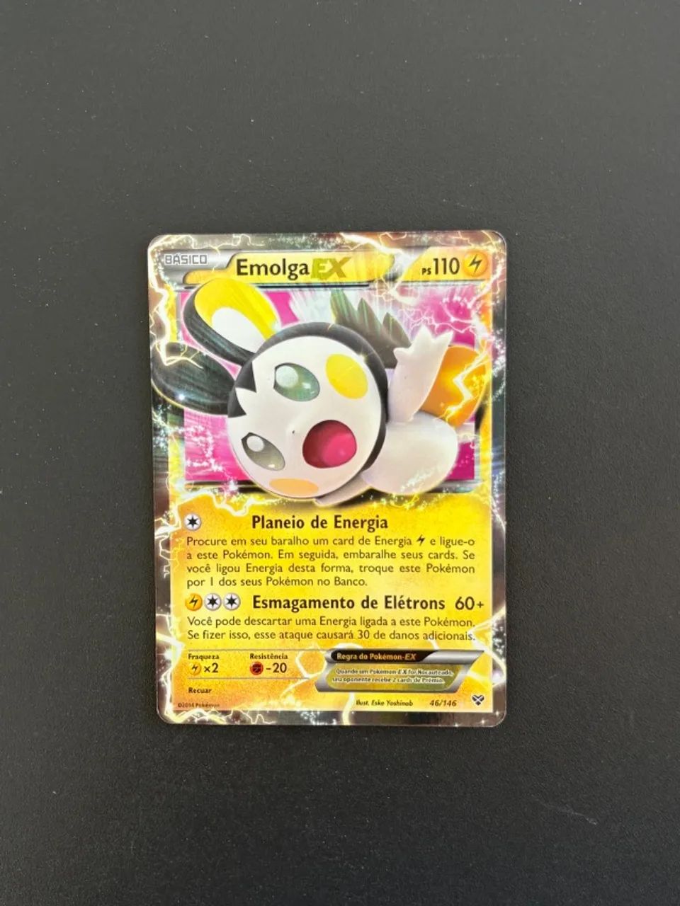 Carta Pokémon Emolga EX 46/146 (2014) | Ótimo estado - Foto 2