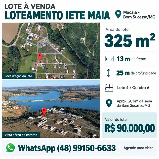 Terreno no Iete Maia, 325 m²