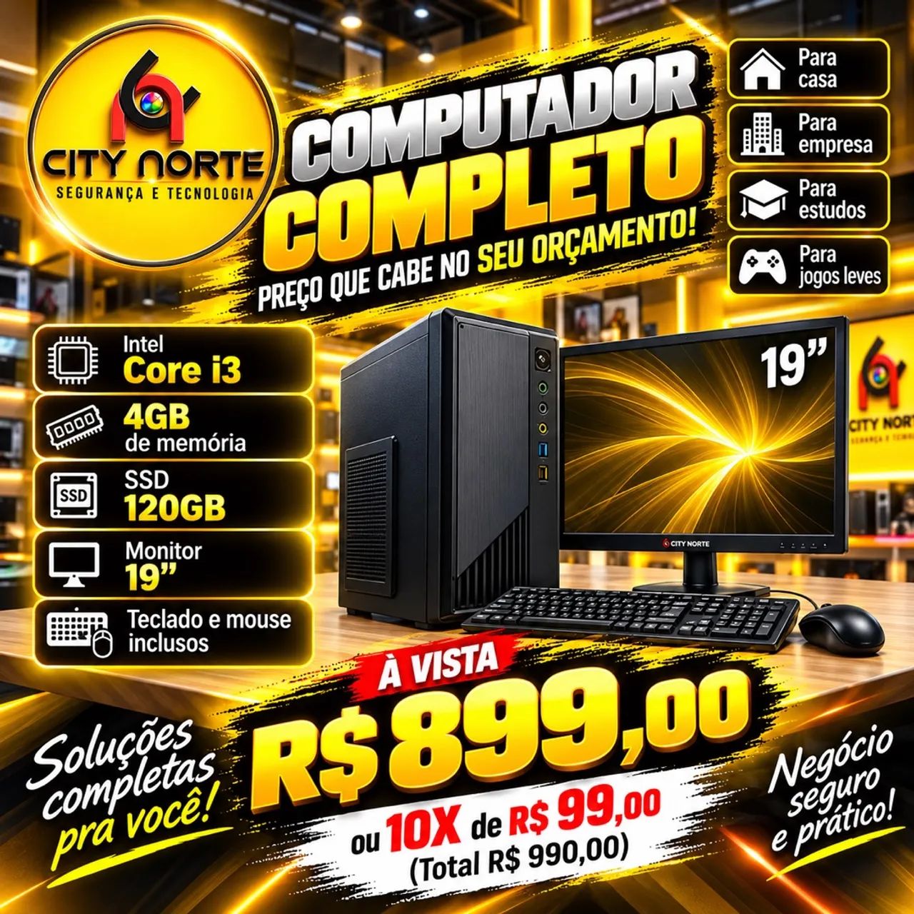 Computadores Completos Baratos? Core i3, i5 e i7