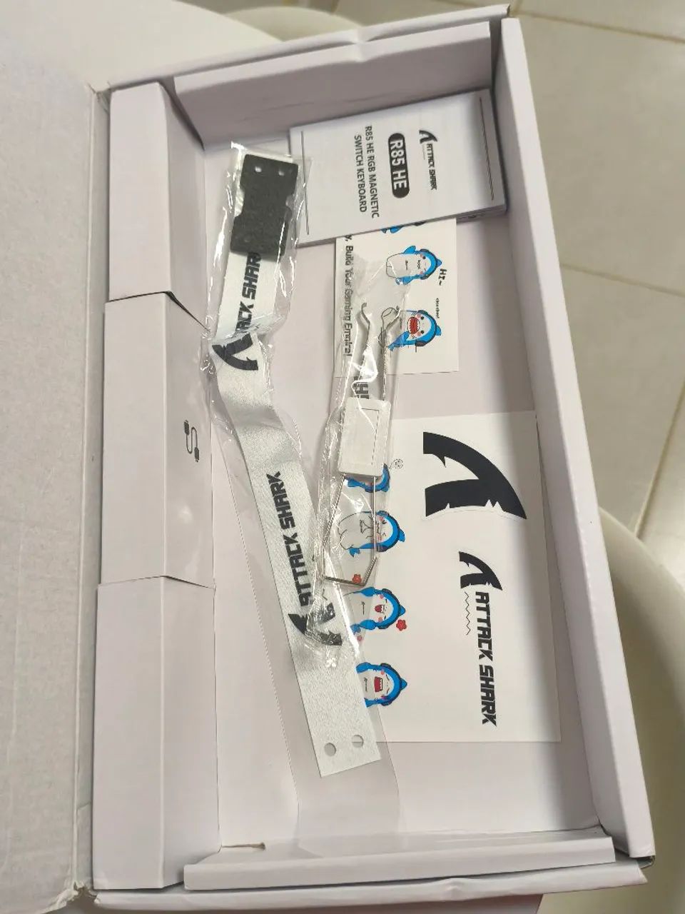 Teclado magnético R 85 He Attack shark - Branco - Foto 4