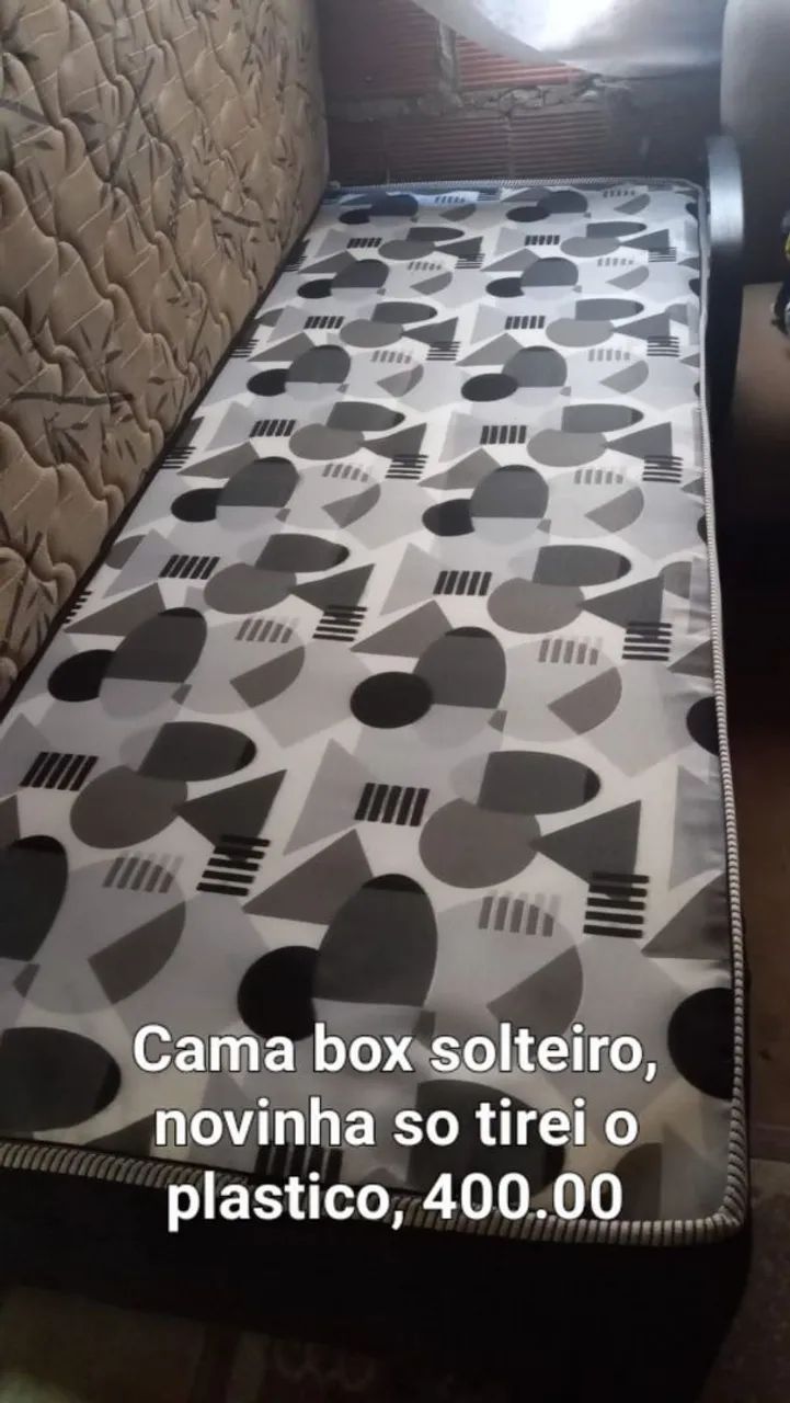 Cama box solteiro nova