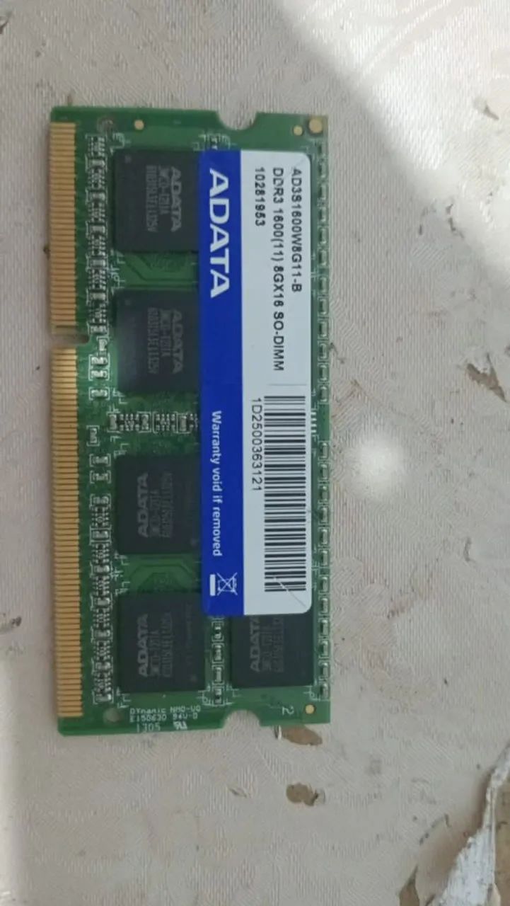 MEMORIA RAM DDR3 8GB 1600 [NOTEBOOK]