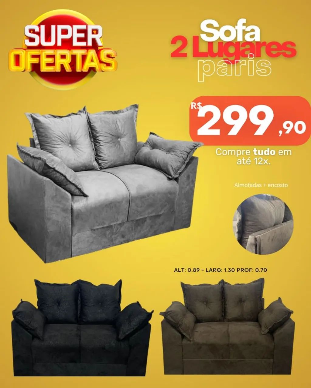 Sofá 2 lugares / promoção de fábrica  - Foto 2