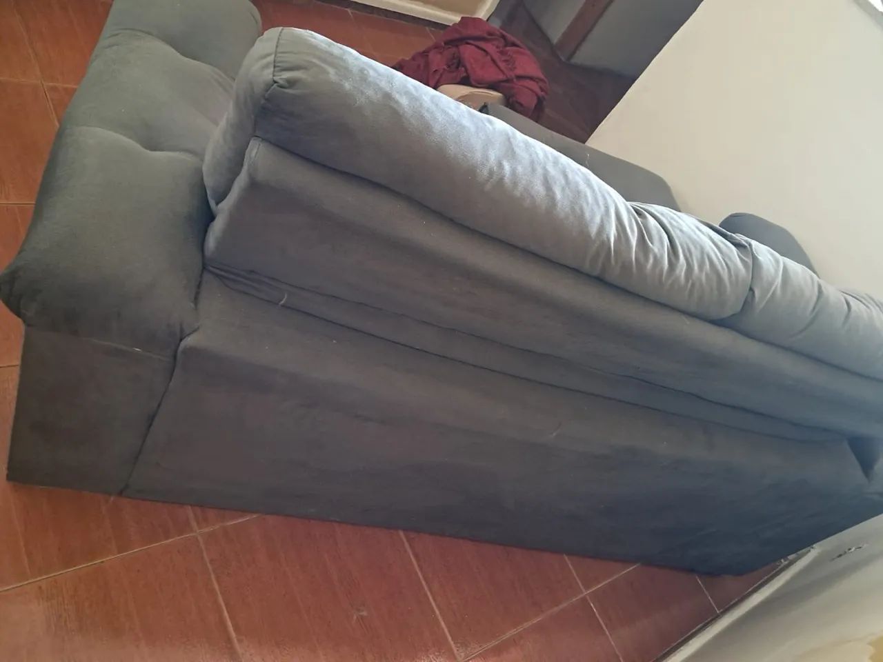 SOFÁ RETRÁTIL CINZA - Foto 3