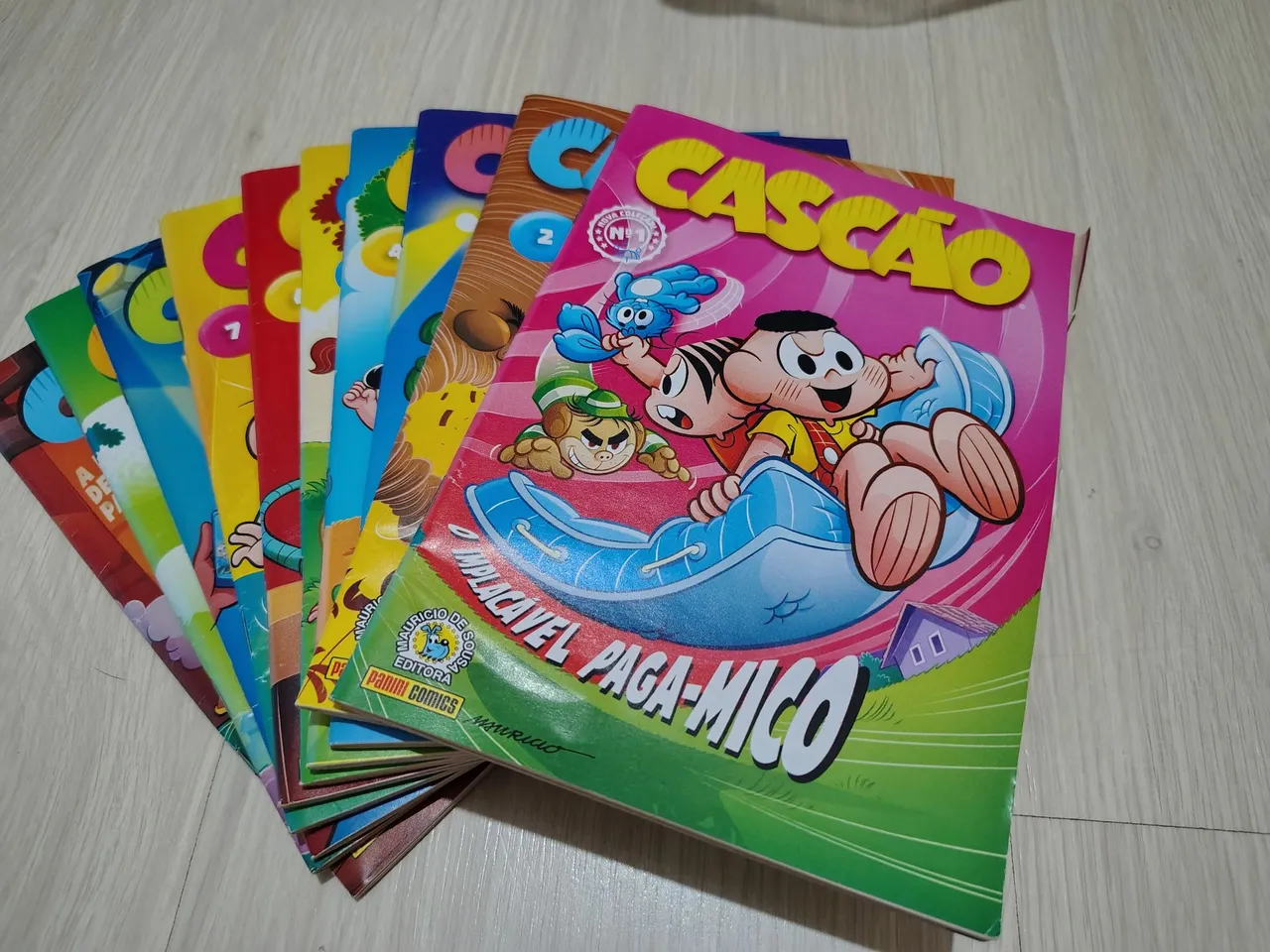 Lote com 48 gibis da Mônica, em sequência 1-48, Turma da Cebolinha