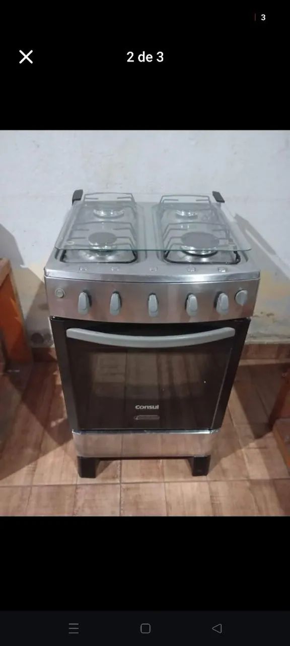 Fogão 4 bocas inox