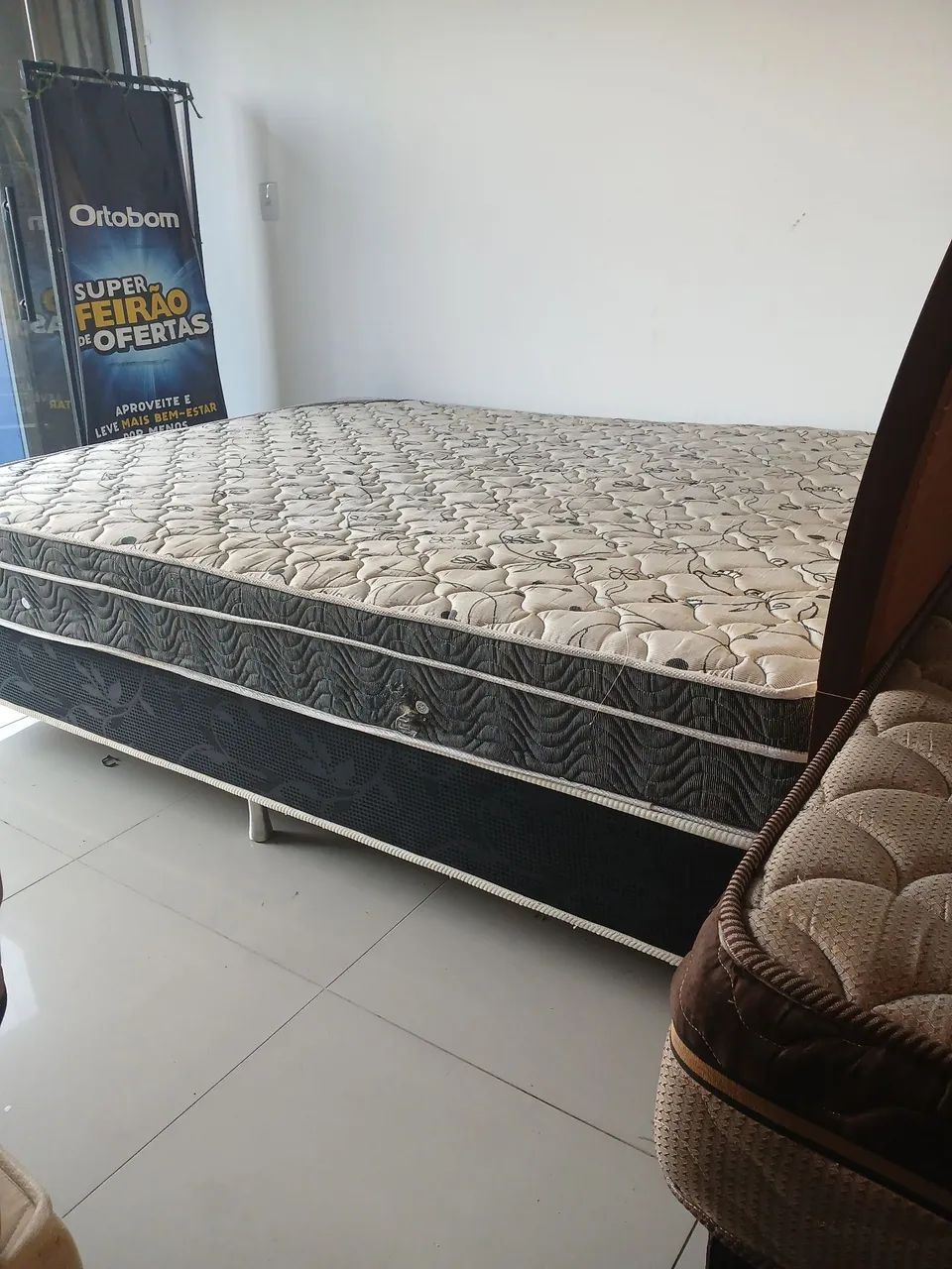 Linda cana box  e colchao queem size dd casal ( $$ 800 ) * - Foto 3