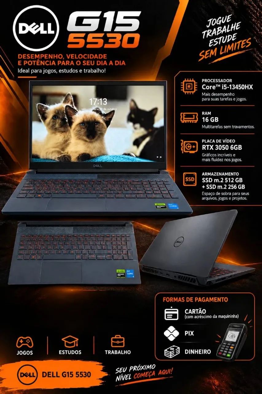 Notebook Dell G15 5530 Rtx 3050 6gb