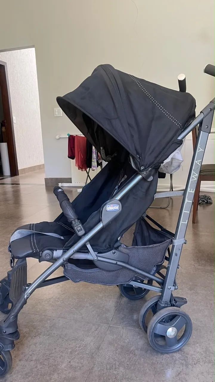 Carrinho Chicco Liteway Black - Impecável, Leve e Muito Prático!