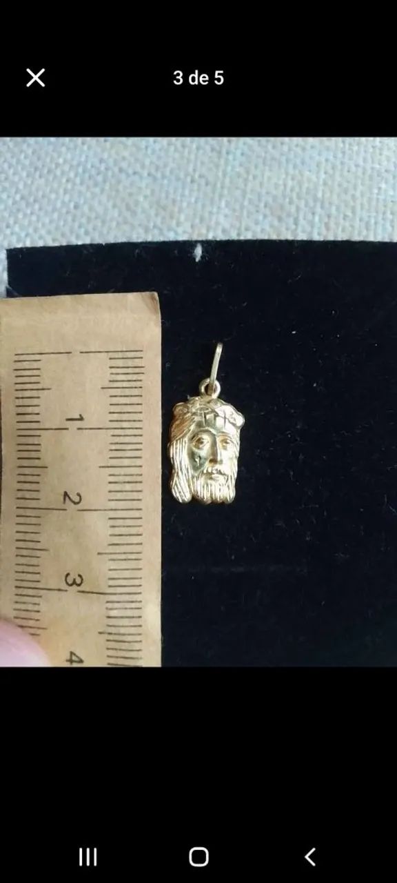 Pingente ouro Jesus 18k 750 - Foto 4