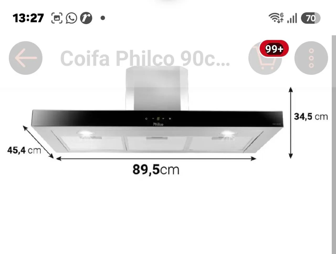 Coifa inox dupla função (exaustor e depurador) - Foto 4