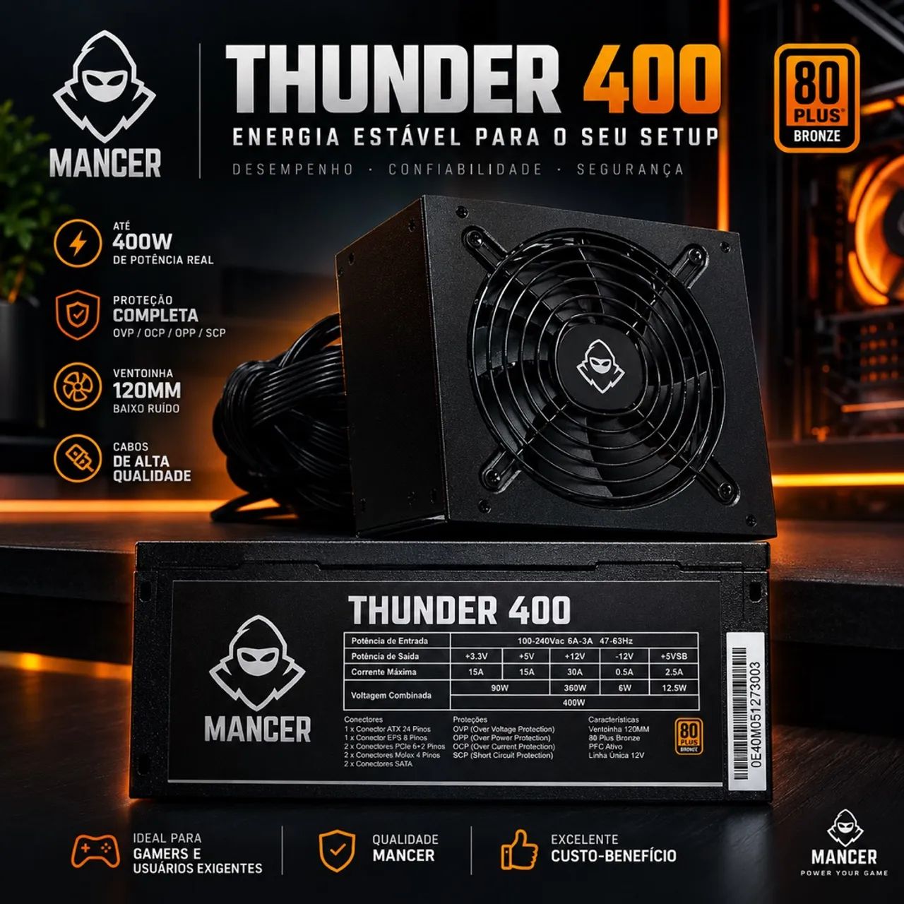 FONTE 400 W NOVA!!!