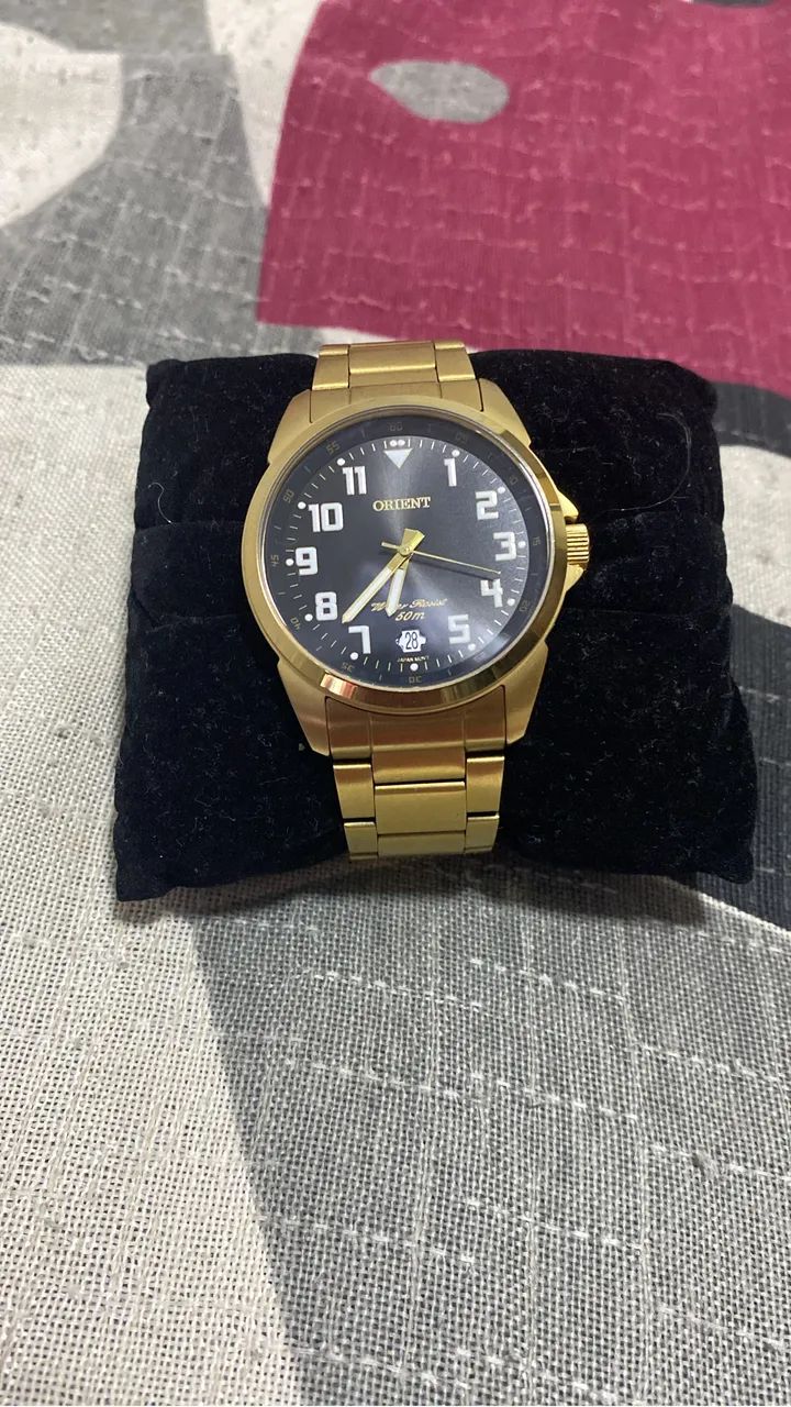 Relógio Orient Masculino Original Dourado - Caixa Original - Foto 5