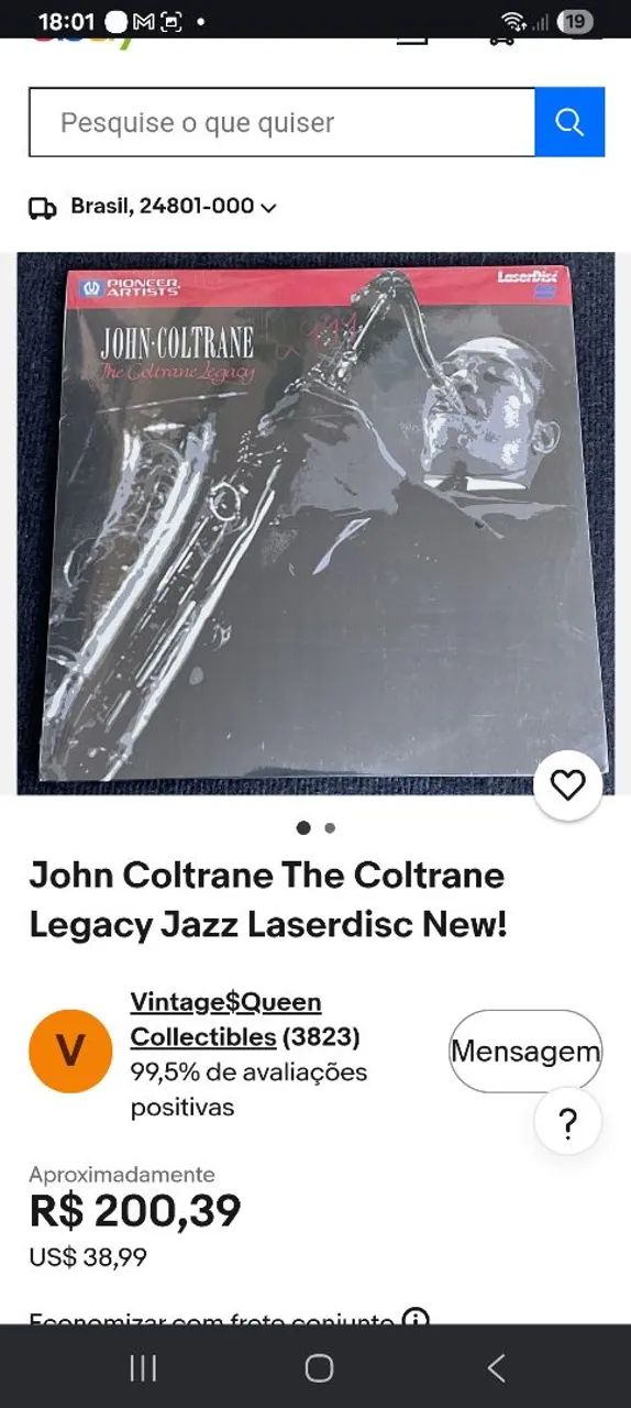 Laserdisc John Coltrane - The Coltrane Legacy (importado) - Foto 3