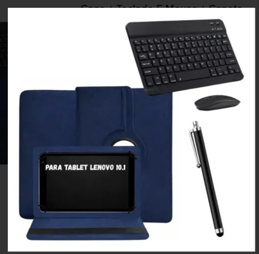 Capa, Mouse e Teclado na Cor azul marinho (NOVO) 