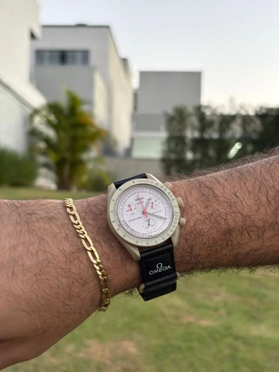 Relógio Omega Swatch MoonSwatch Jupiter Speedmaster Masculino Relógio Omega Swatch MoonSwatch Jupiter Speedmaster Masculino