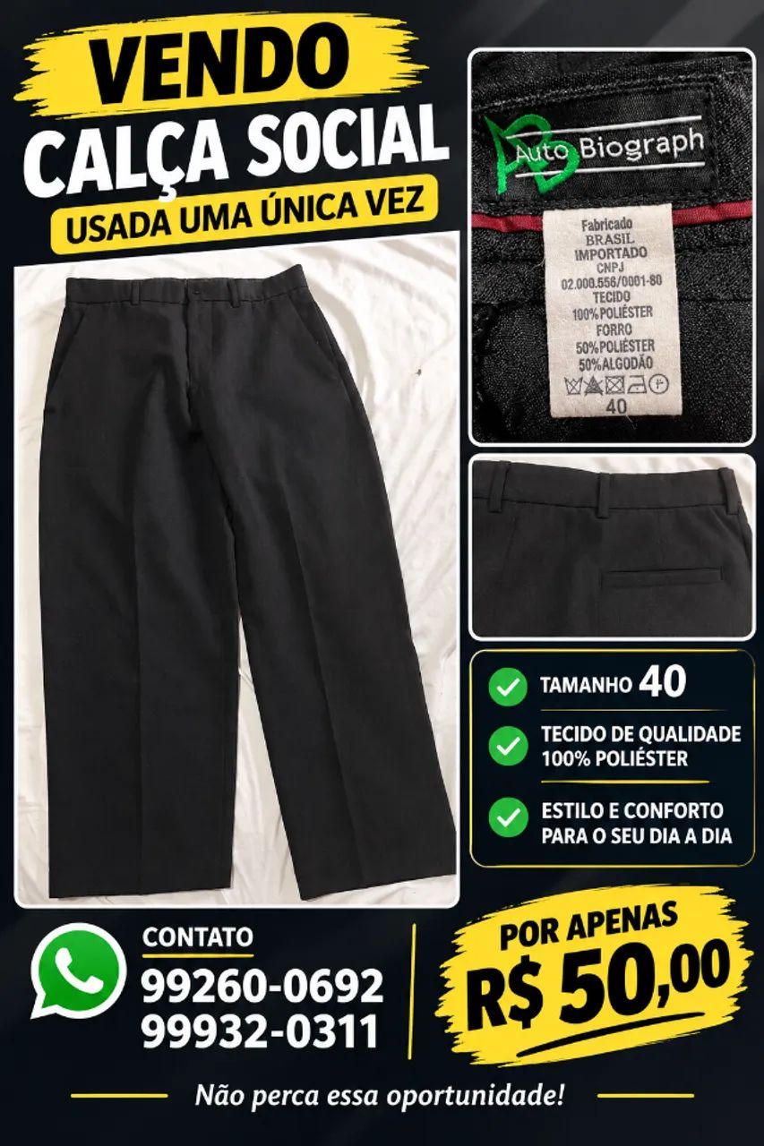 Calça social preta - Foto 3