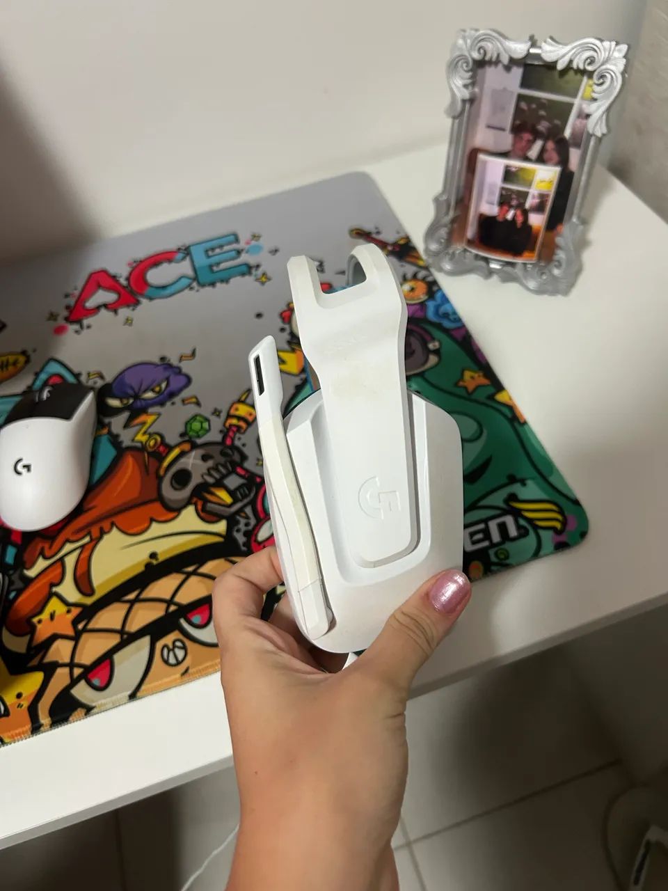 Fone Headset gamer G335 branco  - Foto 2