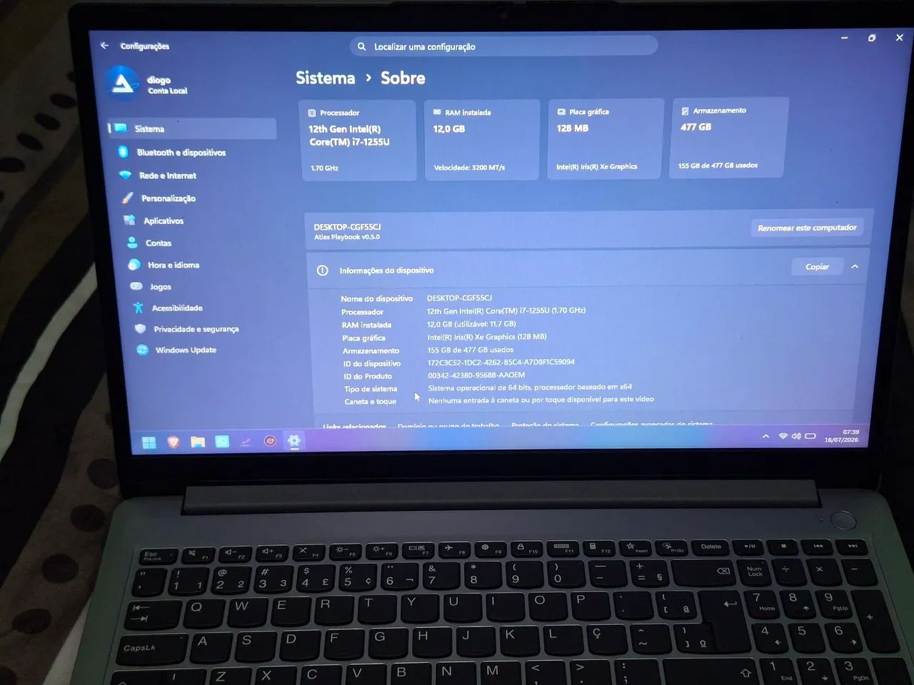 Notebook lenovo 