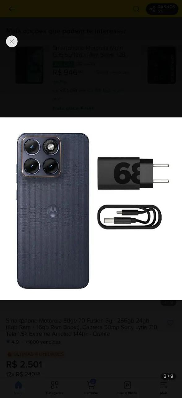 Troco um Motorola Edge 70 fusion em um iPhone 14 - Foto 3