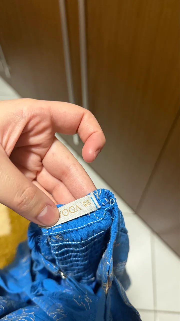 Vestido azul bordado  - Foto 4