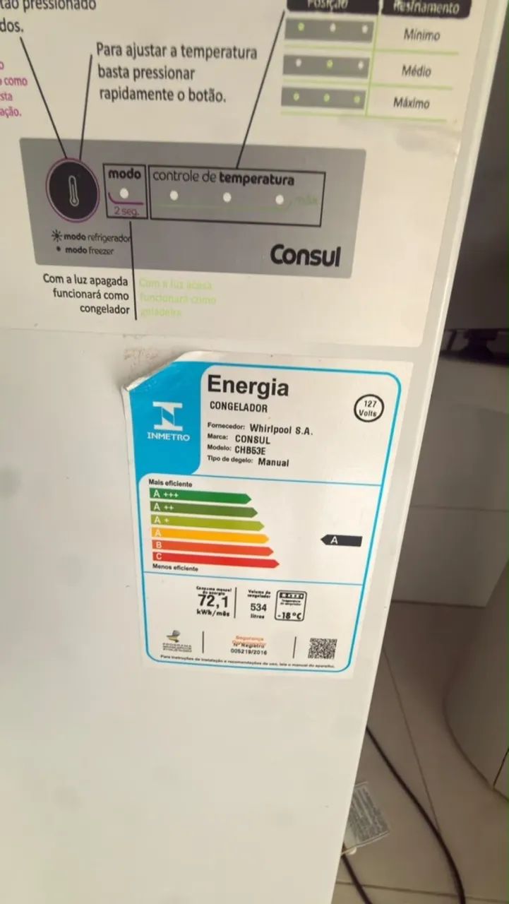 Freezer 534l cônsul - Foto 2