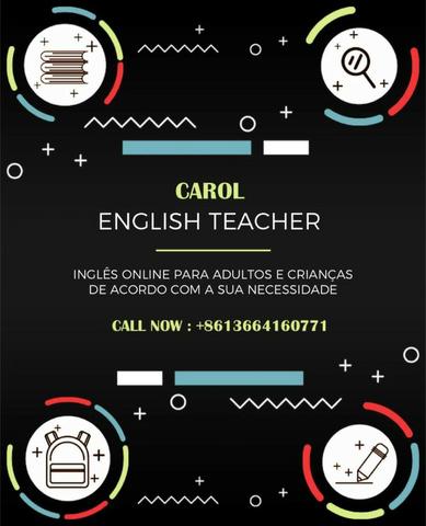 Professora de Inglês online/Online English Teacher