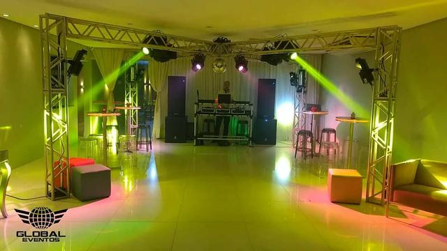 Dj e Estrutura de Sonorização + Iluminação em Grid + Fumaça + Telão + Data Show - Foto 4