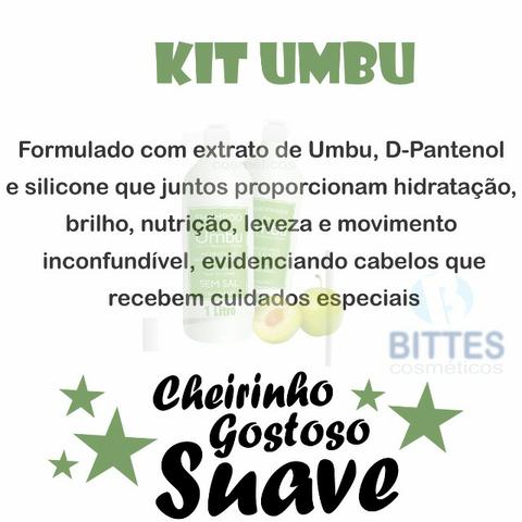 Higieniza sem Agredir os Cabelos Kit Umbu Shampoo + Condicionador 1Lt Cada Natubelly Cosmé