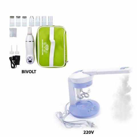 Vapor De Ozônio 220v + Peeling De Diamante Á Vácuo Portátil