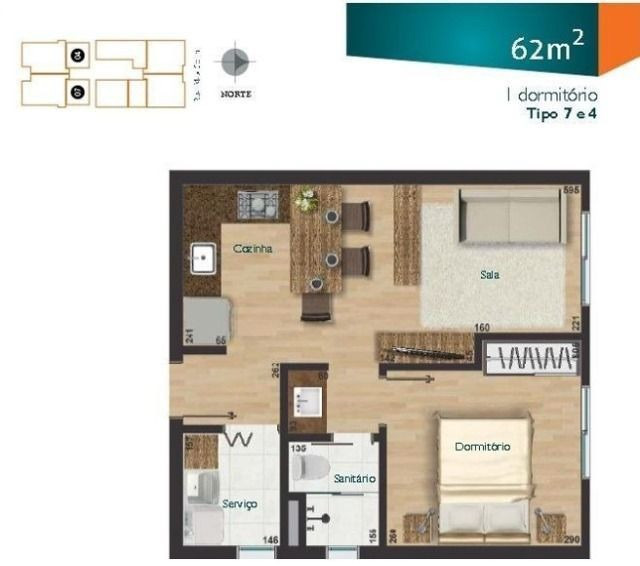 Apartamento Novo centro de Joinville - ótimo padrão 1 quarto novo entregue 2019 - Foto 10