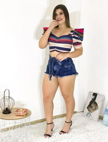 Short jeans cintura alta